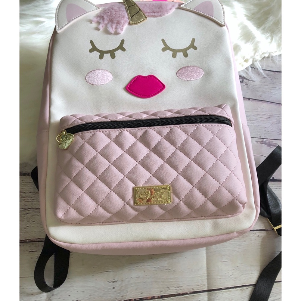 Betsey Johnson RARE Large Unicorn LBPOLLY Backpack - Picture 7 of 8